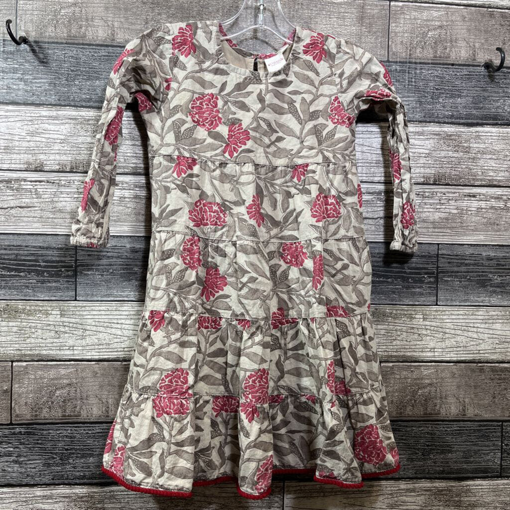 YO BABY LS COTTON FLORAL DRESS 4