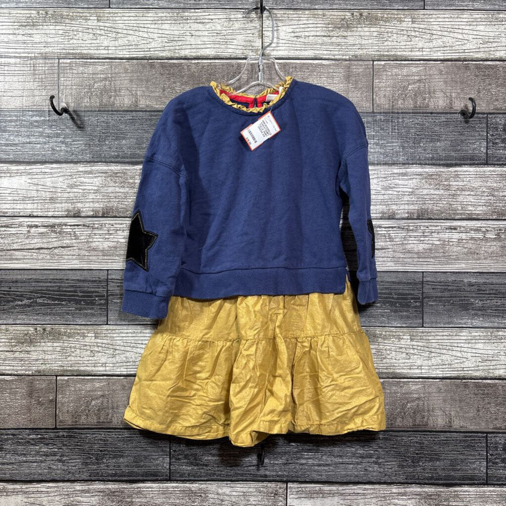MINI BODEN LS SWEATSHIRT TULLE SKIRT DRESS 4/5