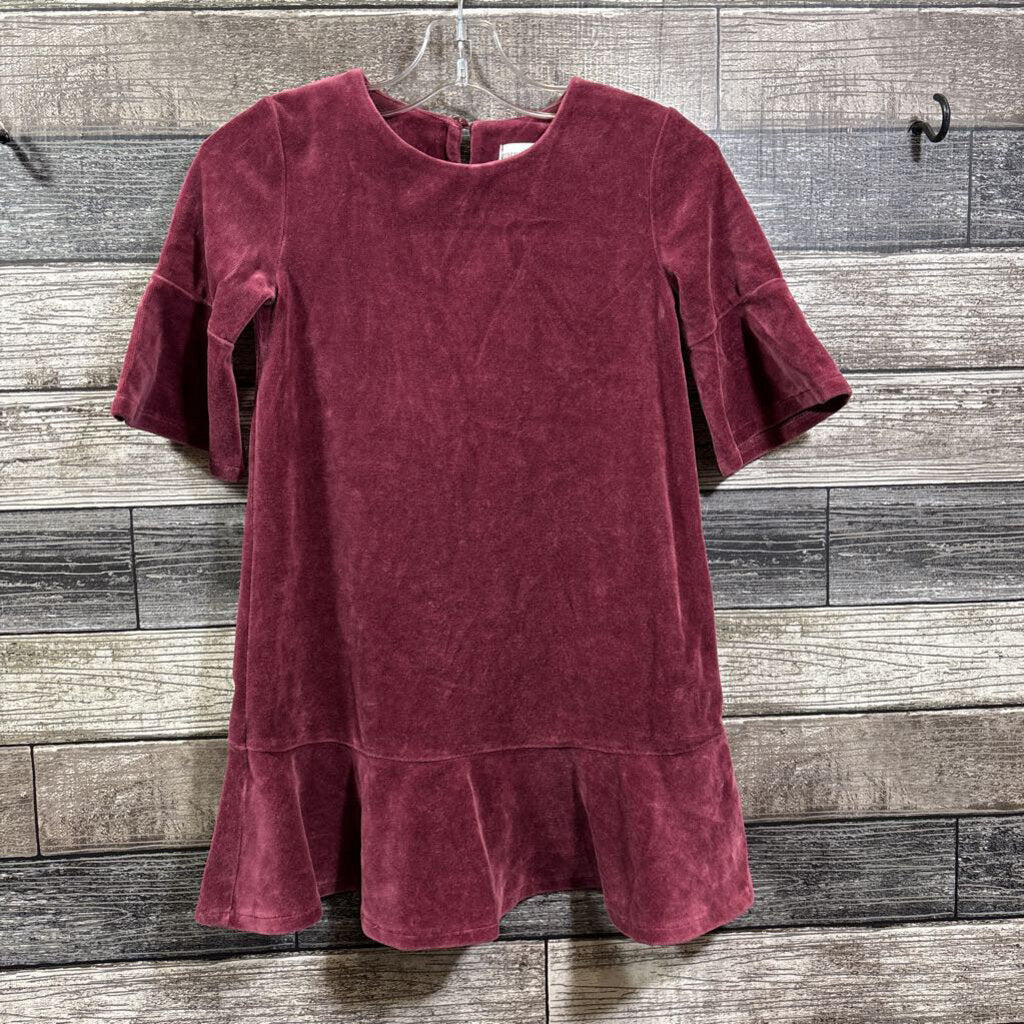 GARNET HILL KIDS LS VELOUR DRESS 4