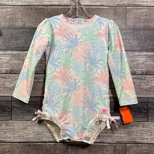 RUFFLE BUTTS 1PC LS RASH GUARD SWIMSUIT 3