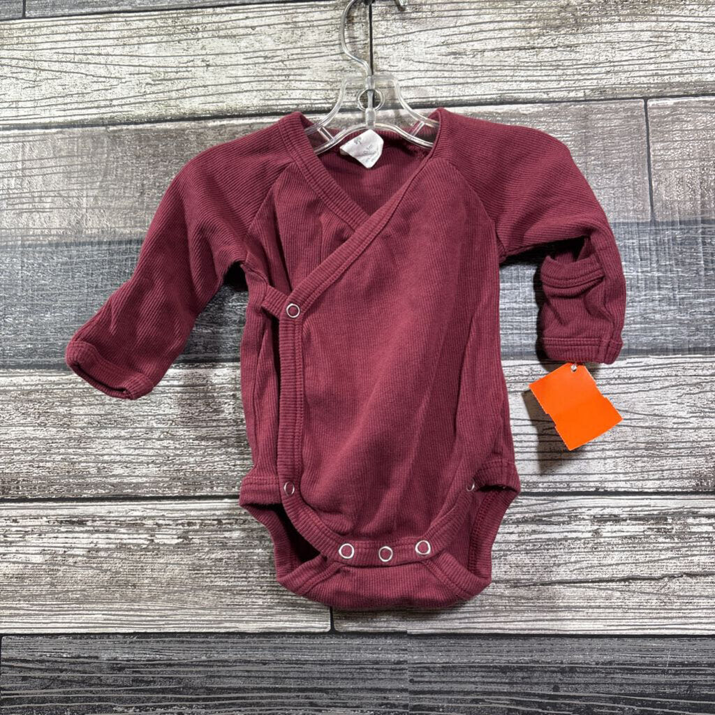 KATE QUINN ORGANICS LS SIDE SNAP BODYSUIT 0-3 MO