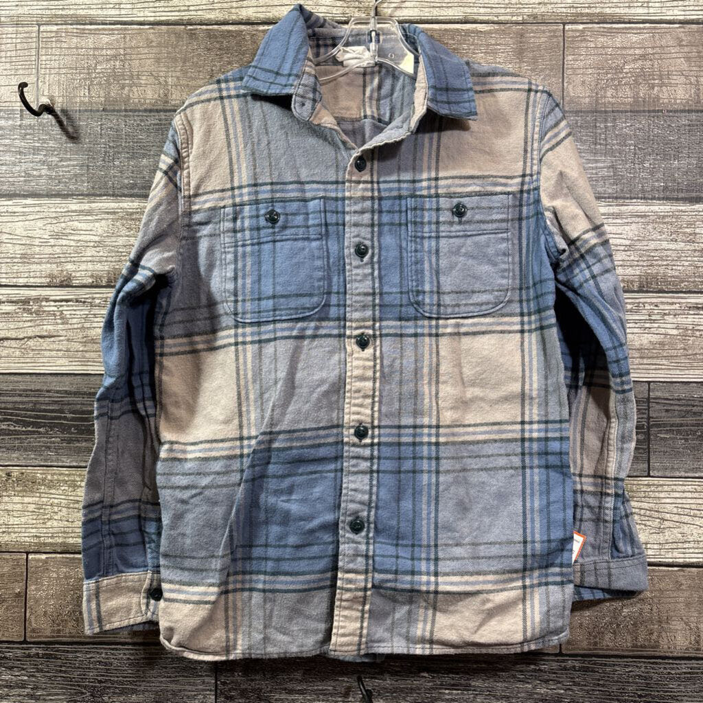 GAP ORGANIC COTTON FLANNEL BUTTON DOWN SHIRT 10/12