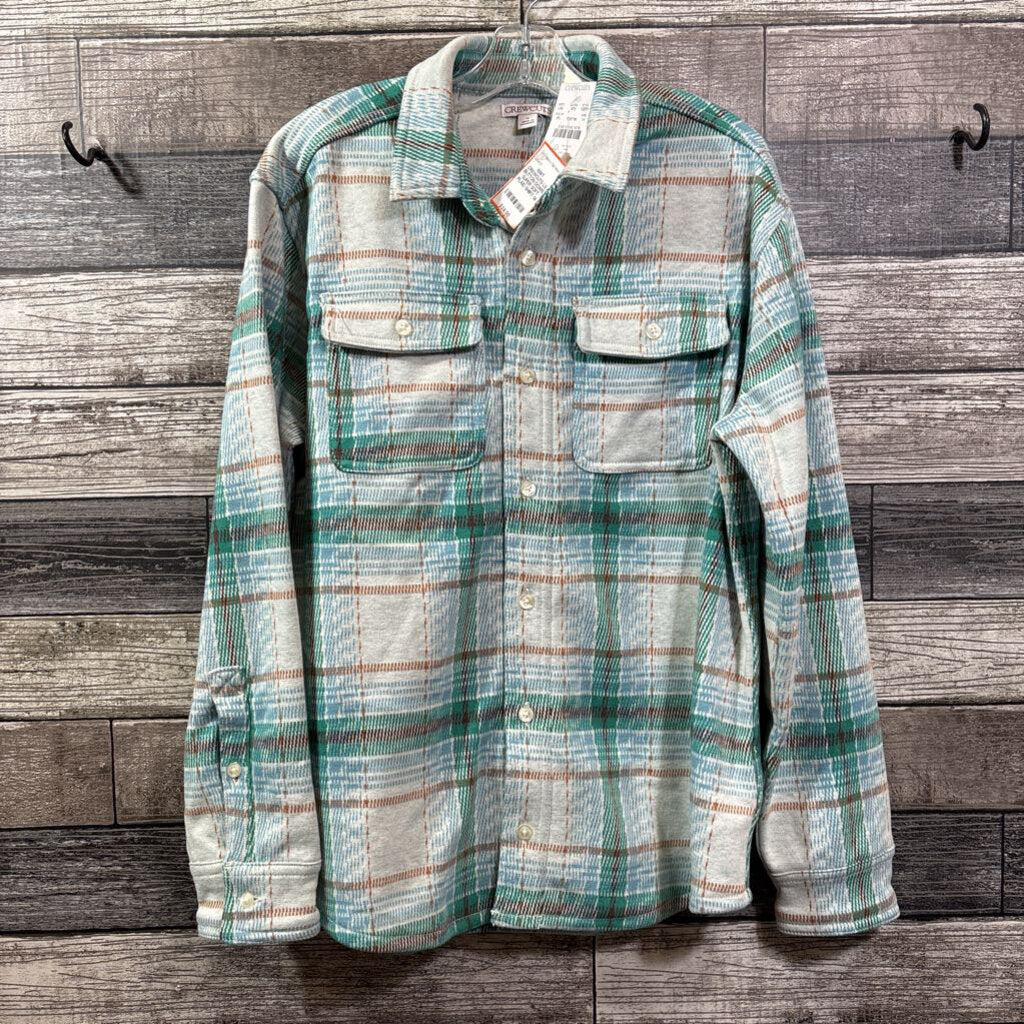 NWT CREWCUTS LS BUTTON DOWN SUPER SOFT PLAID SHIRT 14