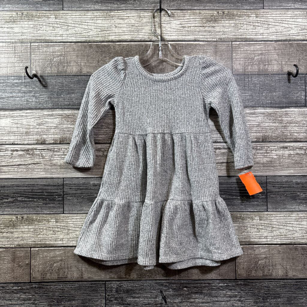 CAT & JACK LS WAFFLE TIERED DRESS 2