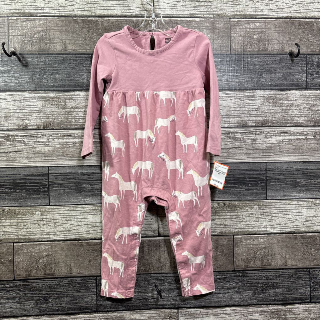 TEA COTTON LS ROMPER 12-18 MO