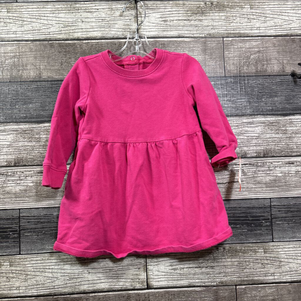 PRIMARY JERSEY KNIT LS DRESS 12-18 MO