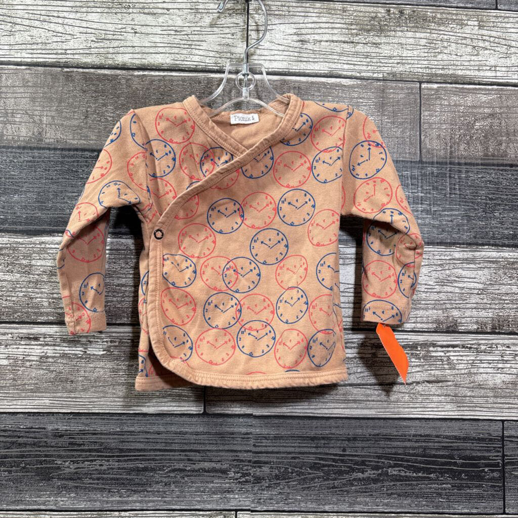 PICNIK SIDE SNAP LS SHIRT 6 MO