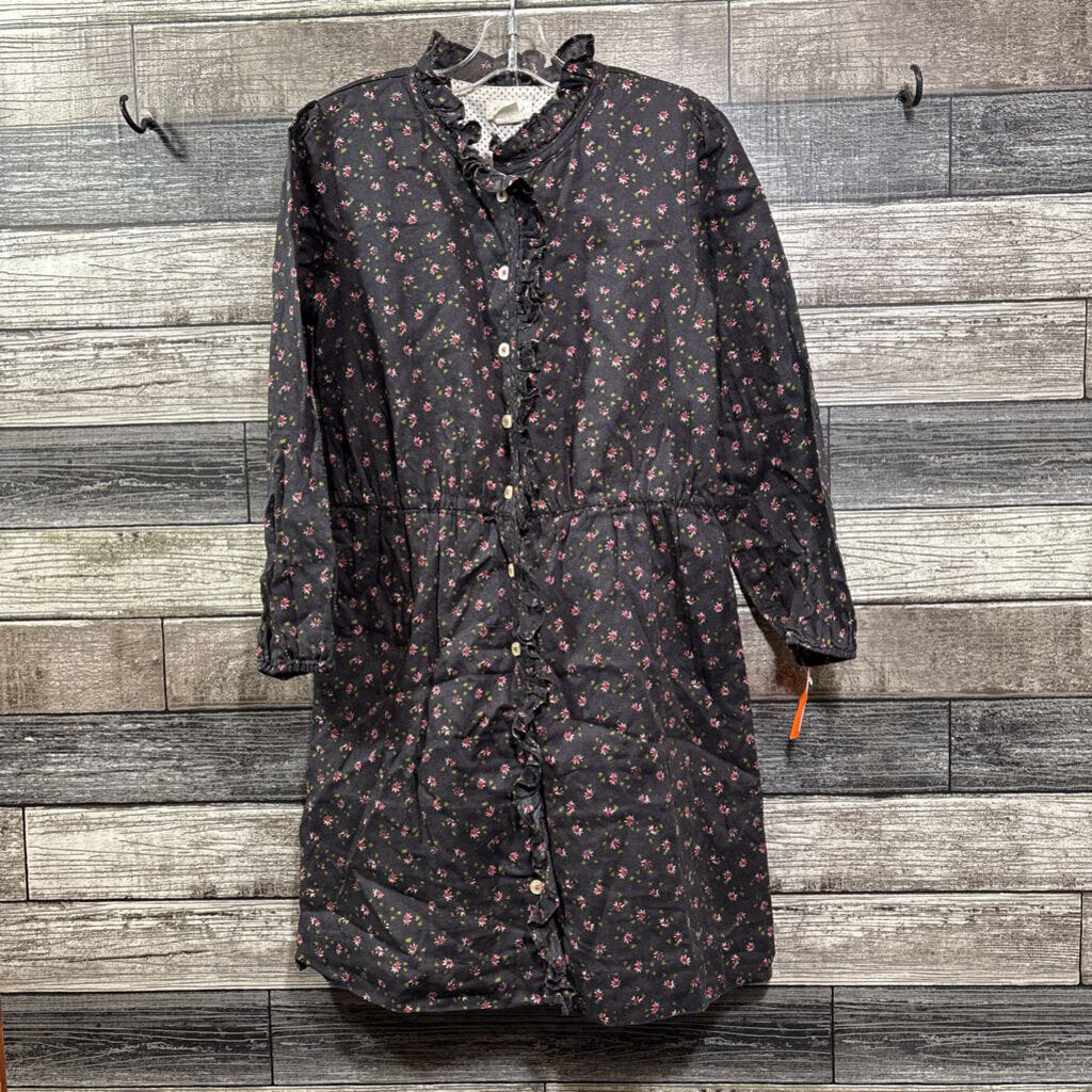 OLIVE JUICE LS FLORAL BUTTON DOWN DRESS 10/12