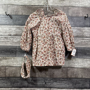 VERTBAUDET FLORAL CORDUROY DRESS + HEADBAND 2