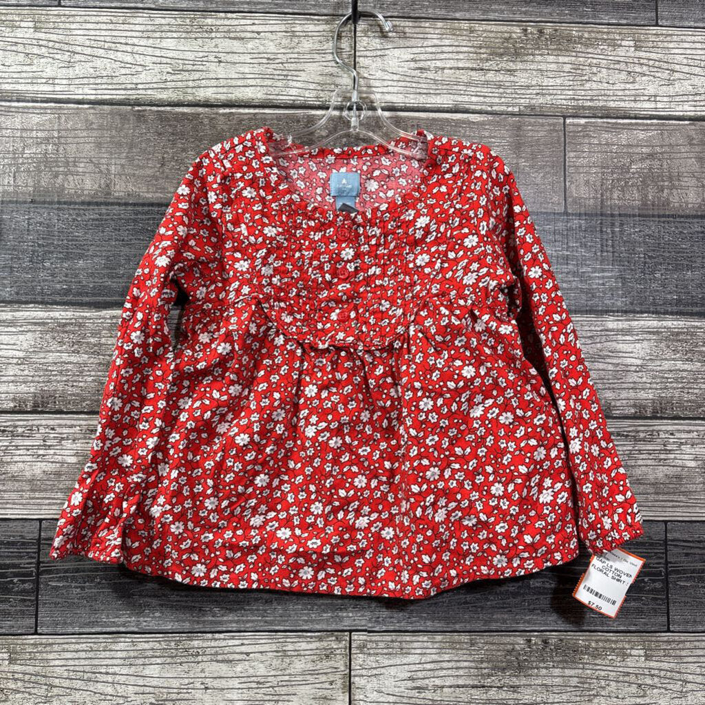 GAP LS WOVEN COTTON FLORAL SHIRT 3