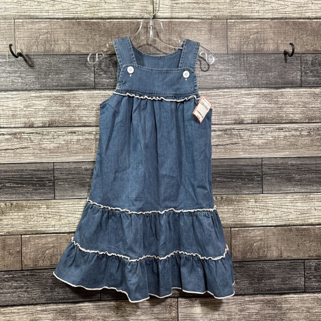 DENIM RUFFLED JUMPER DRESS 5