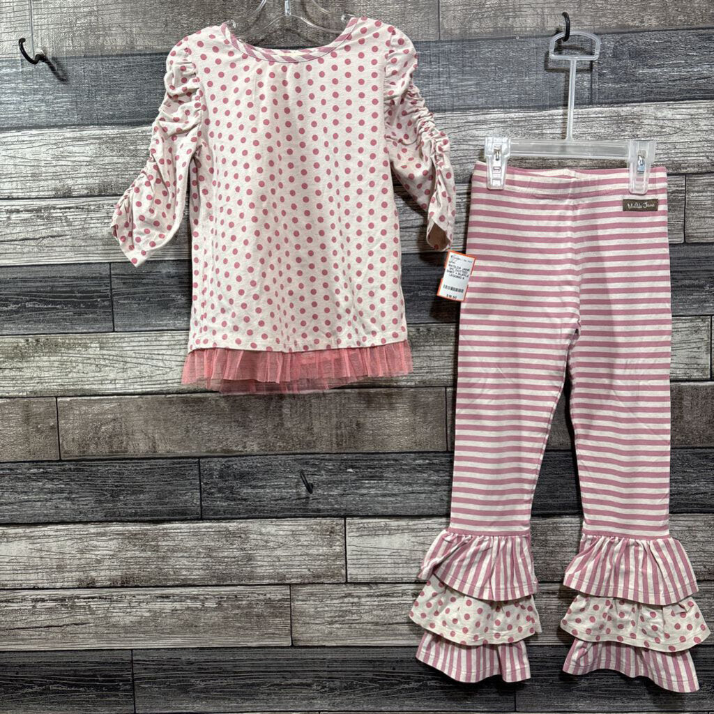 MATILDA JANE 2PC DOTTED SHIRT + RUFFLE LEGGING 6