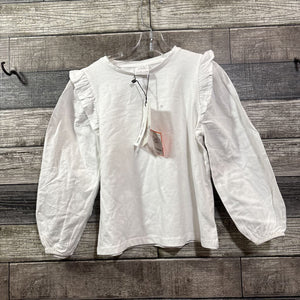 NWT ZARA LS RUFFLE SHOULDER T-SHIRT 6