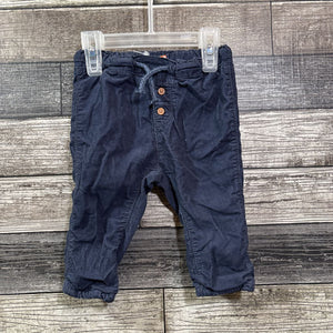 H&M LINED CORDUROY PANTS 6 MO