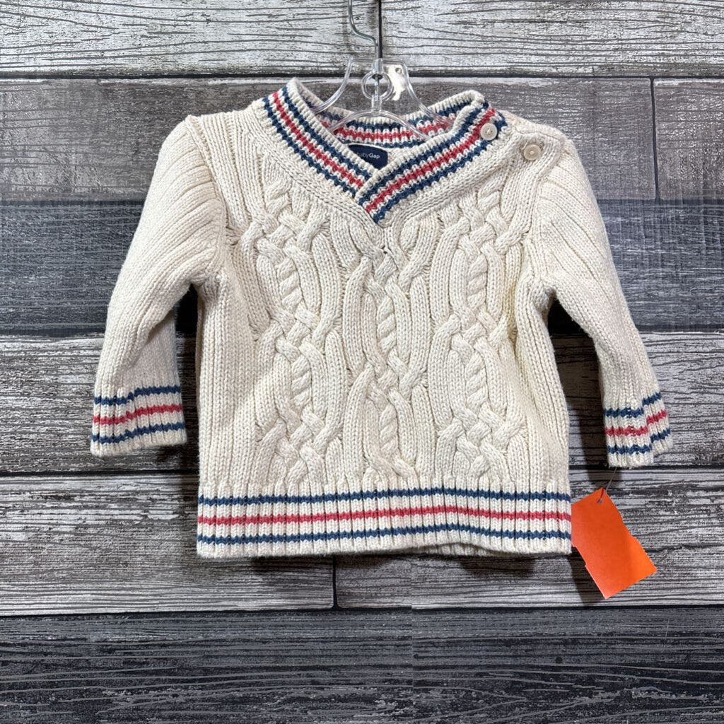 GAP CABLE KNIT COTTON SWEATER 3-6 MO