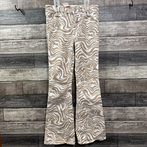 ABERCROMBIE HIGH RISE FLARE PRINTED LONG JEANS 7/8