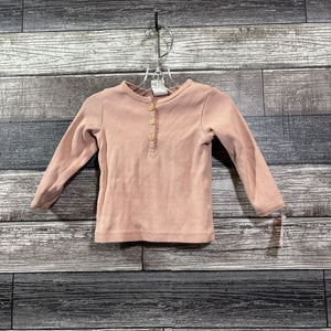 H&M ORGANIC LS RIBBED HENELY SHIRT 3-6 MO