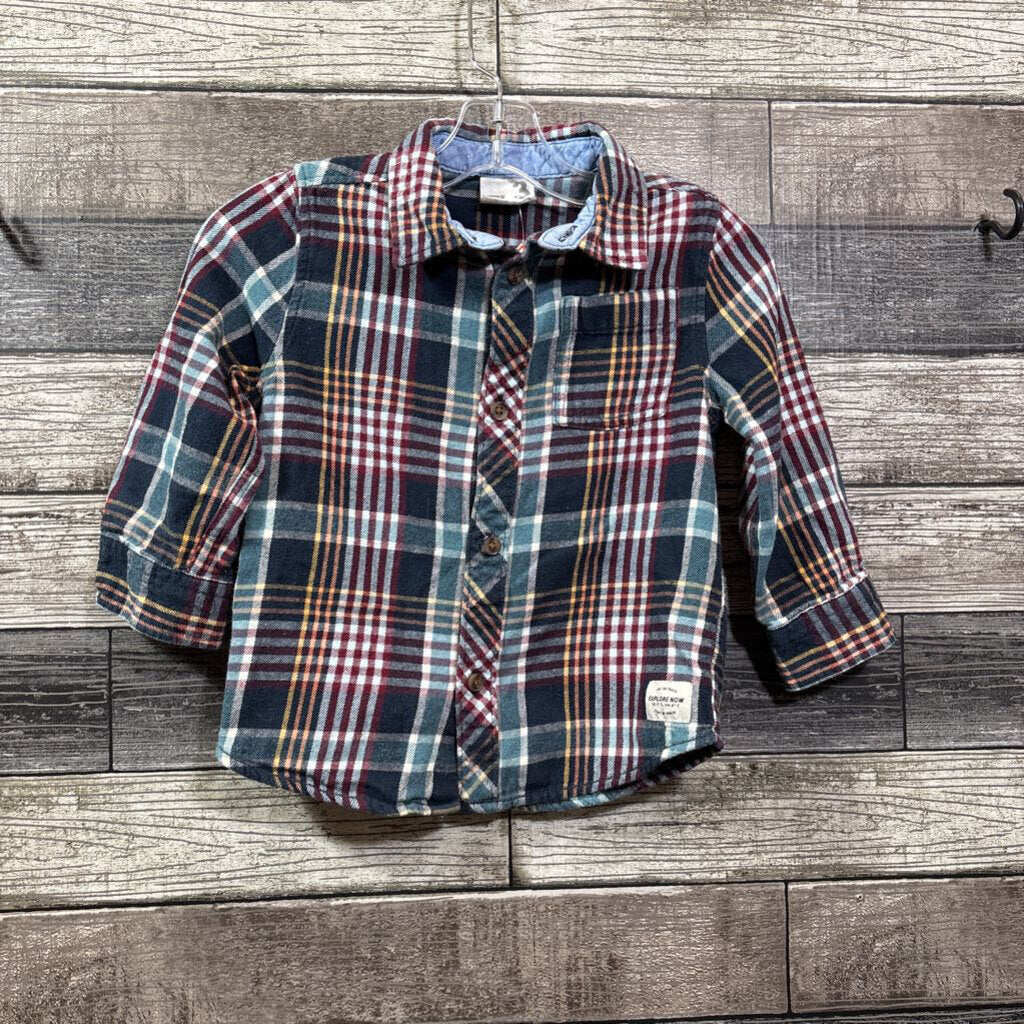 COTTON ON KIDS LS PLAID BUTTON DOWN SHIRT 3