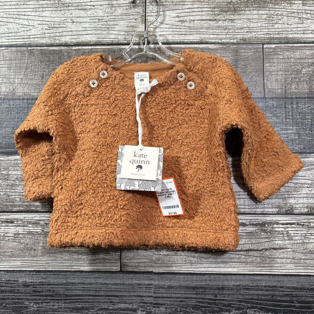NWT KATE QUINN ORGANIC SHERPA SHIRT 3-6 MO