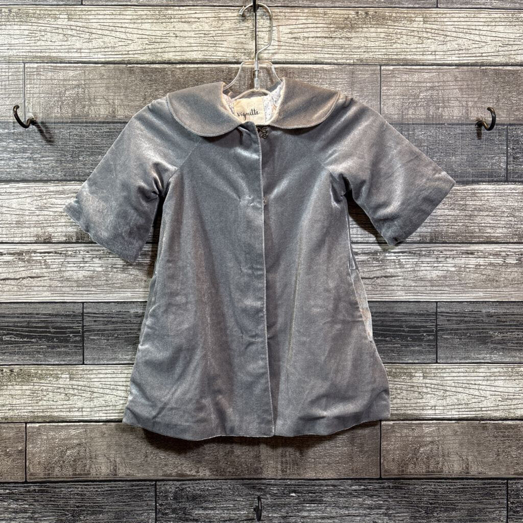 NWT VIGNETTE SILVER VELOUR JANE COAT 2
