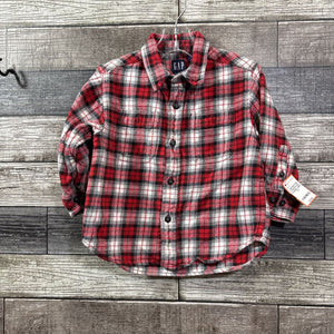 GAP BUTTON DOWN PLAID FLANNEL SHIRT 2/3