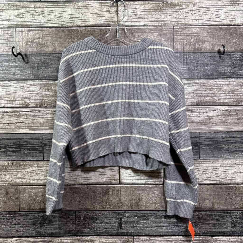 ZARA LS STRIPED CROPPED SWEATER 9/10