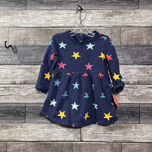 PRIMARY JERSEY KNIT LS DRESS 12-18 MO