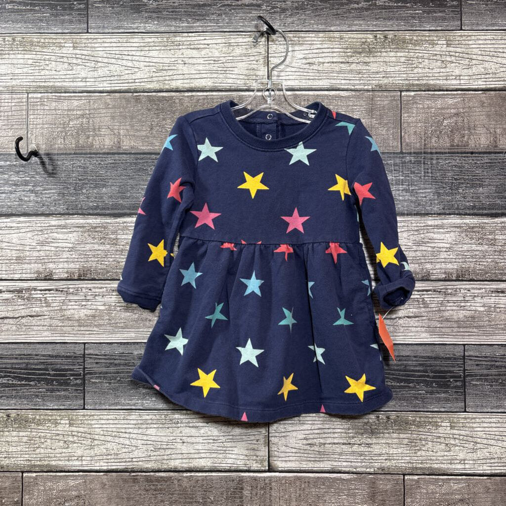 PRIMARY JERSEY KNIT LS DRESS 12-18 MO