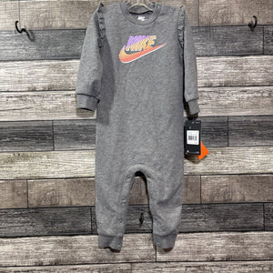 NWT NIKE JERSEY KNIT LS ROMPER 18 MO