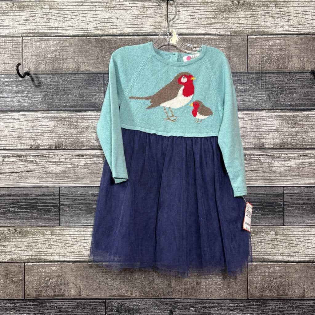MINI BODEN LS SWEATER DRESS WITH TULLE SKIRT 12-18 MO