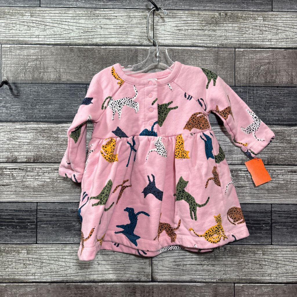HANNA LS PRINTED FRENCH TERRY DRESS 75 / 12-18 MO