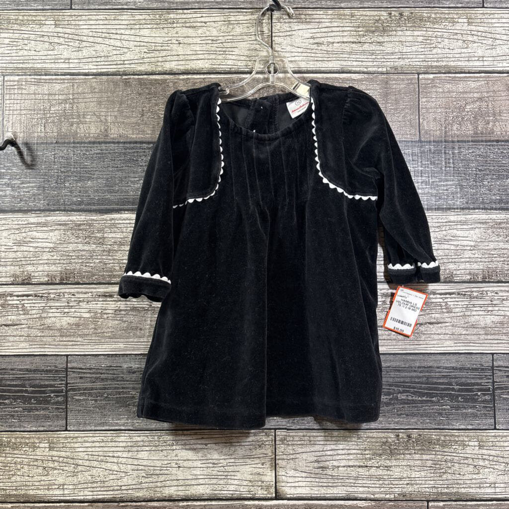 HANNA LS VELOUR DRESS 75 /1 2-18 MO