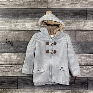 MAYORAL LINED CABLE KNIT FULL ZIP HOODED JACKET 18 MO