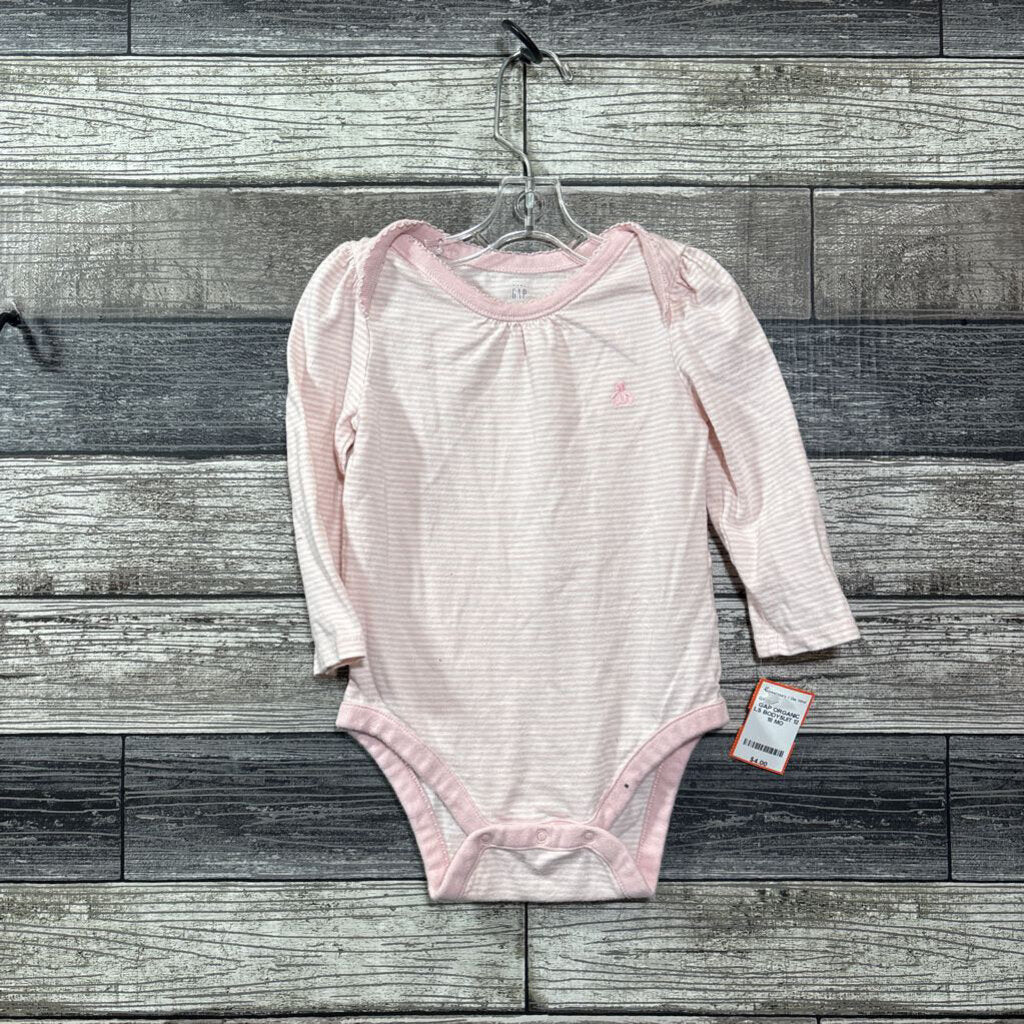 GAP ORGANIC LS BODYSUIT 12-18 MO