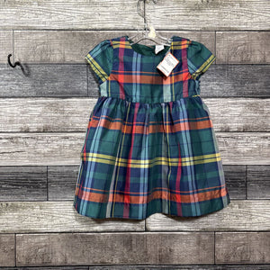 GAP SS LINED PLAID DRESS 18-24 MO
