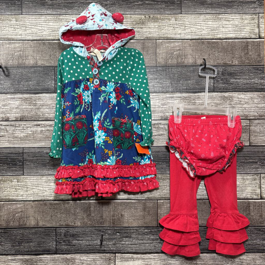 MATILDA JANE 2PC LS HOODED DRESS + LEGGINGS 18-24 MO