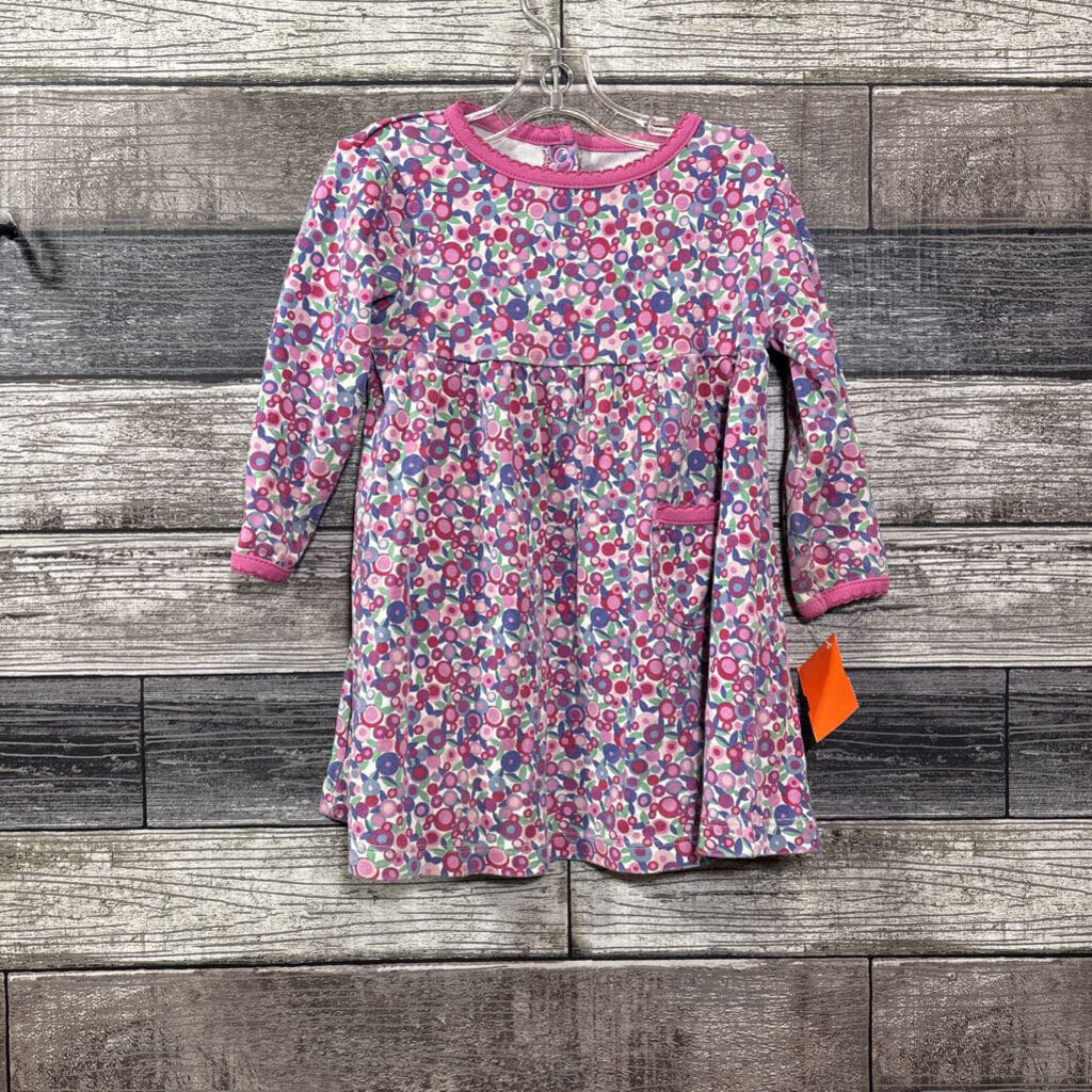 JOJO MAMAN BEBE LS FLORAL DRESS 12-18 MO