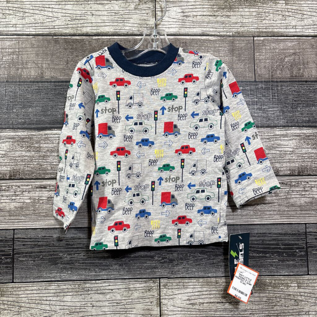 NWT LITTLE REBELS LS PRINTED T-SHIRT 12 MO