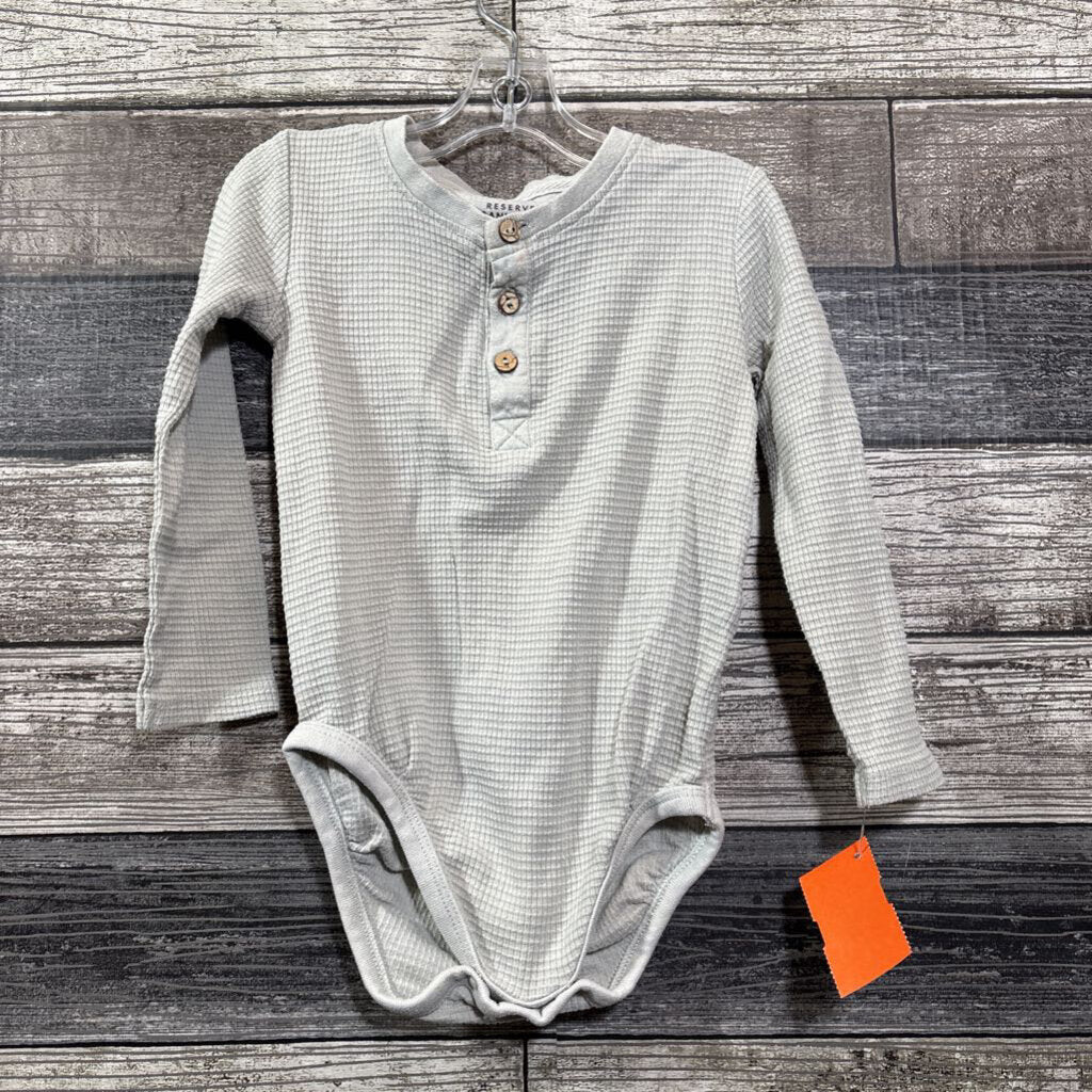 RESERVED ORGANIC COTTON HENLEY BODYSUIT 18-24 MO