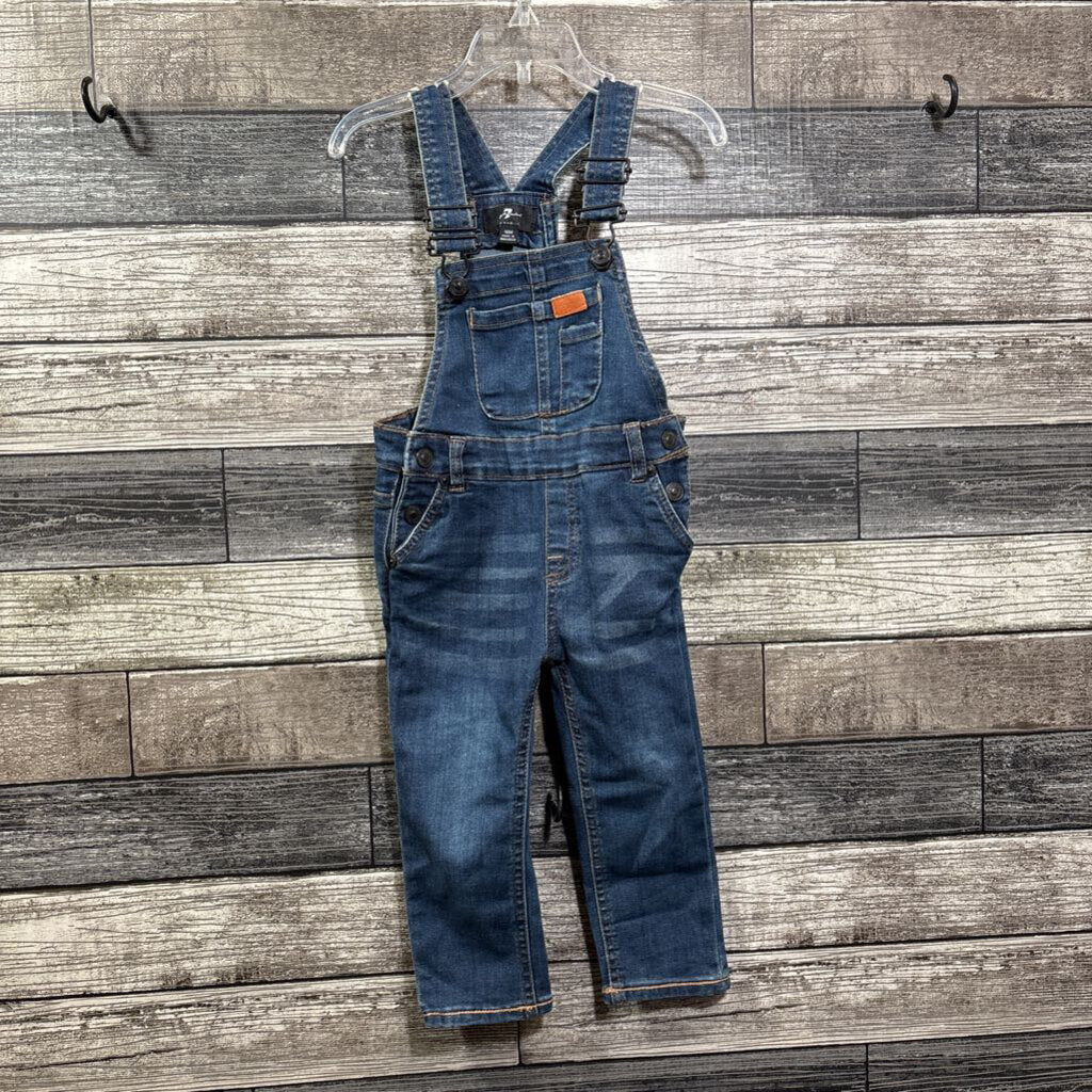SEVEN FOR ALL MANKING DENIM OVERALLS 18 MO