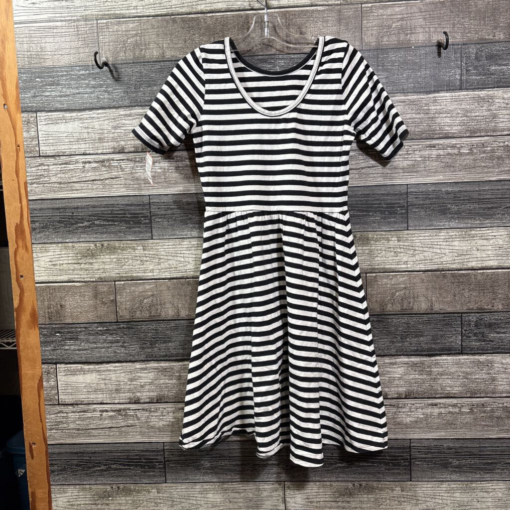 NORDSTROM SS BLACK & WHITE COTTON SKATER DRESS 10/12