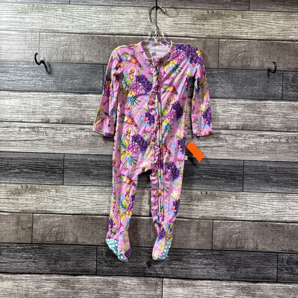 BUMS & ROSES BAMBOO FOOTIE PJ 6-9 MO