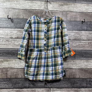 TEA LS COTTON FLANNEL PLAID DRESS 4