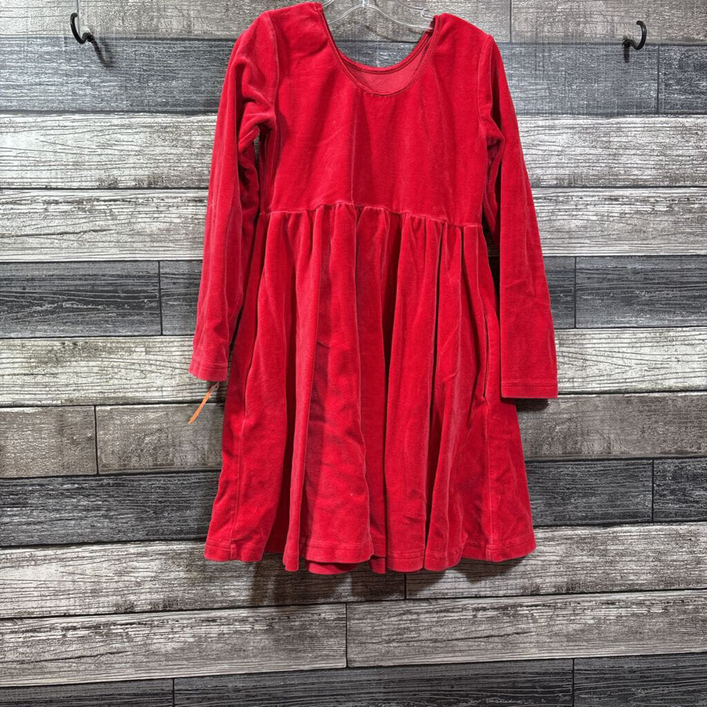 HANNA LS SOFT VELOUR SKATER DRESS WITH POCKETS 120 / 6