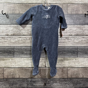 ELY'S & CO VELOUR FOOTIE PJ 6 MO