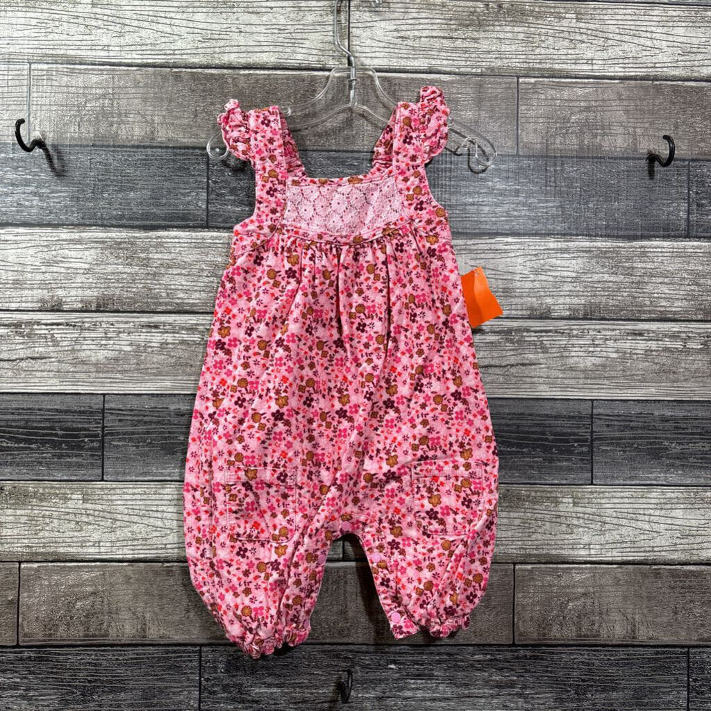 PUMPKIN PATCH CORDUROY FLORAL JUMPER 12-18 MO