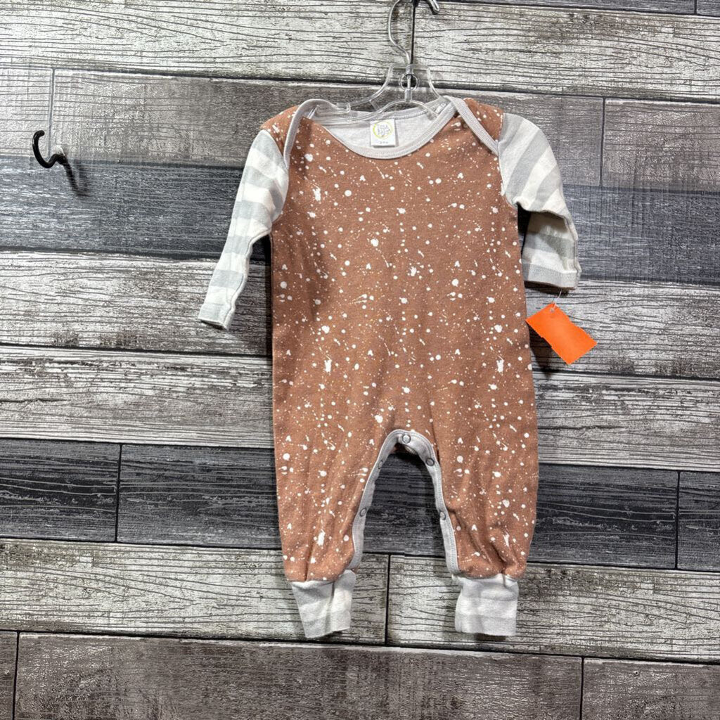 TESA BABE LS COTTON ROMPER 3-6 MO