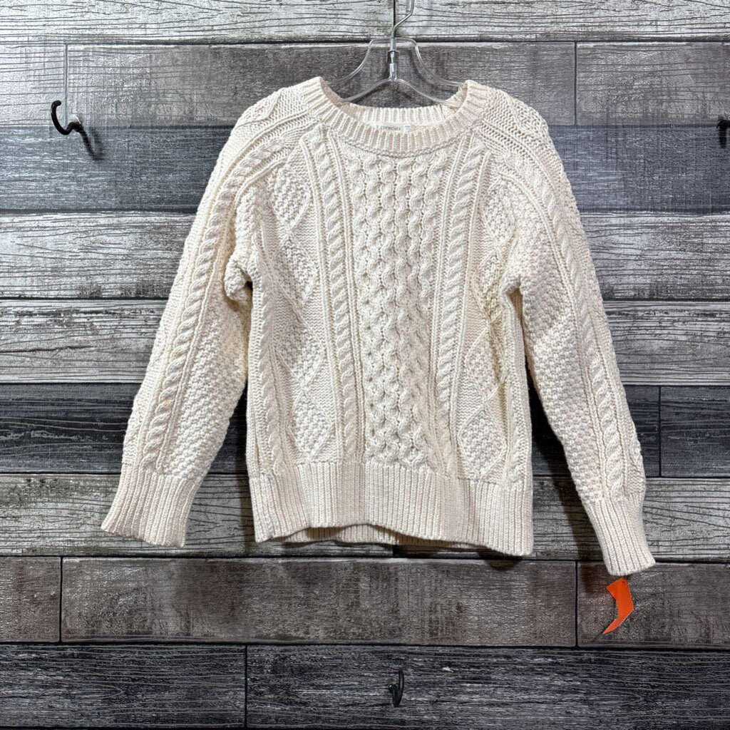 CREWCUTS CABLE KNIT COTTON SWEATER 4/5