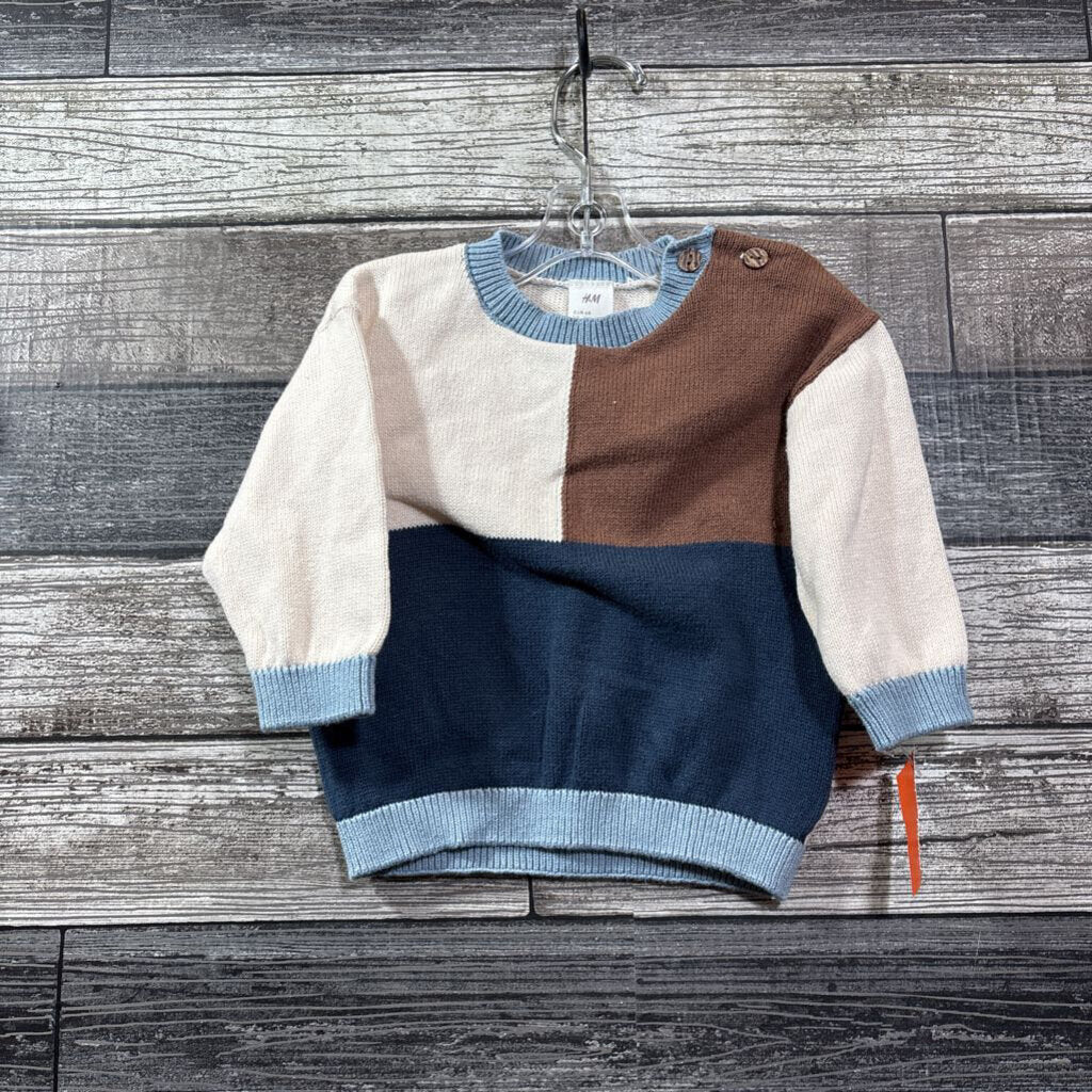 H&M COLOR BLOCK SWEATER 6 MO