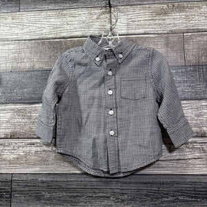 NWT JANIE & JACK LS COTTON BUTTON DOWN SHIRT 3-6 MO